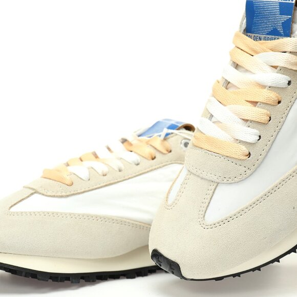 Cream & White & Gray Mens Marathon Running Sneakers By Golden Goose - Picture 3 of 8